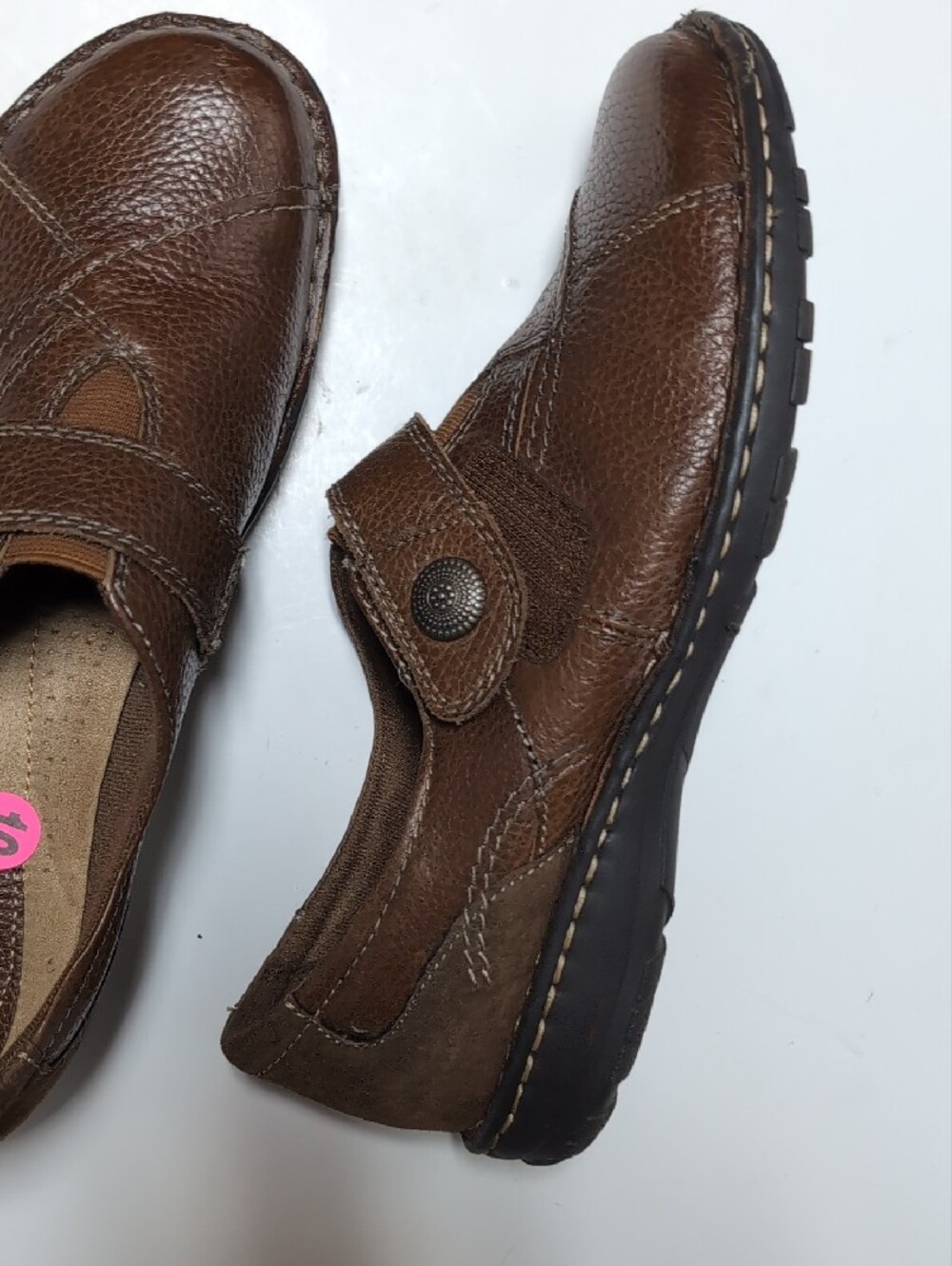 Earth Origins Brown Leather Slip-On Loafers - Picture 5 of 6
